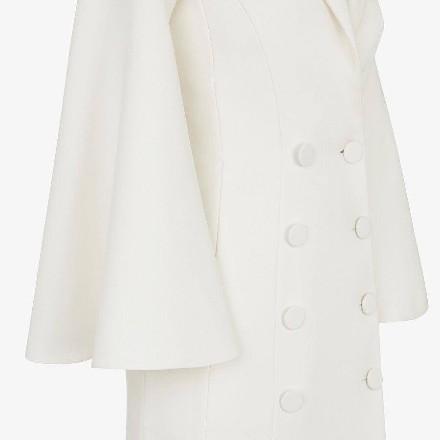 White silk and wool coat - 3