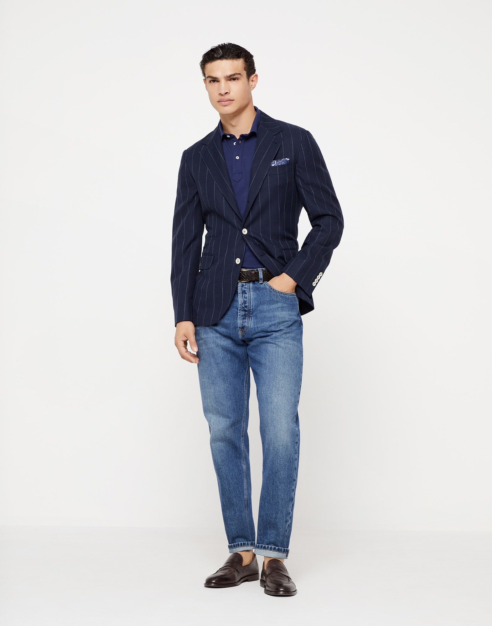 Denim iconic fit five-pocket trousers - 4