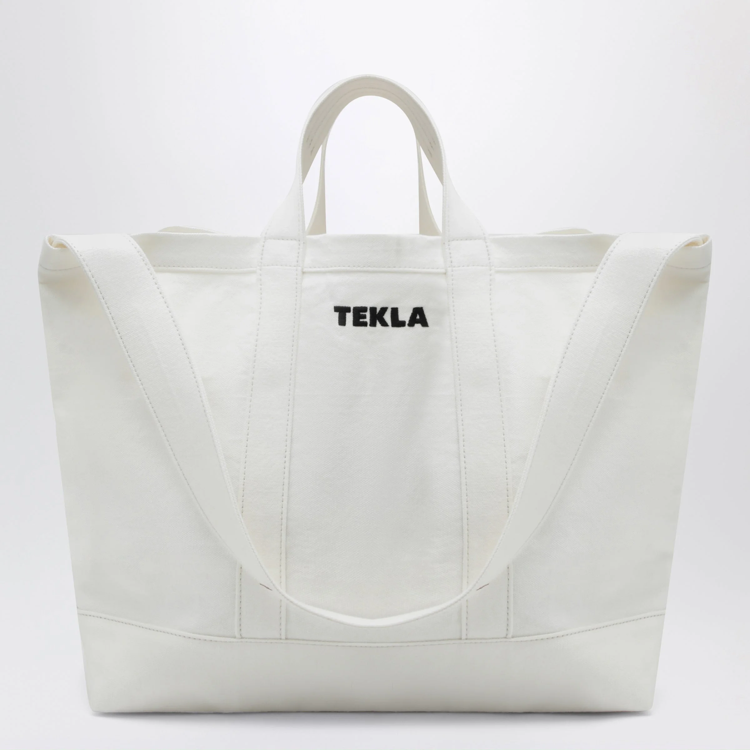 White cotton beach bag - 1