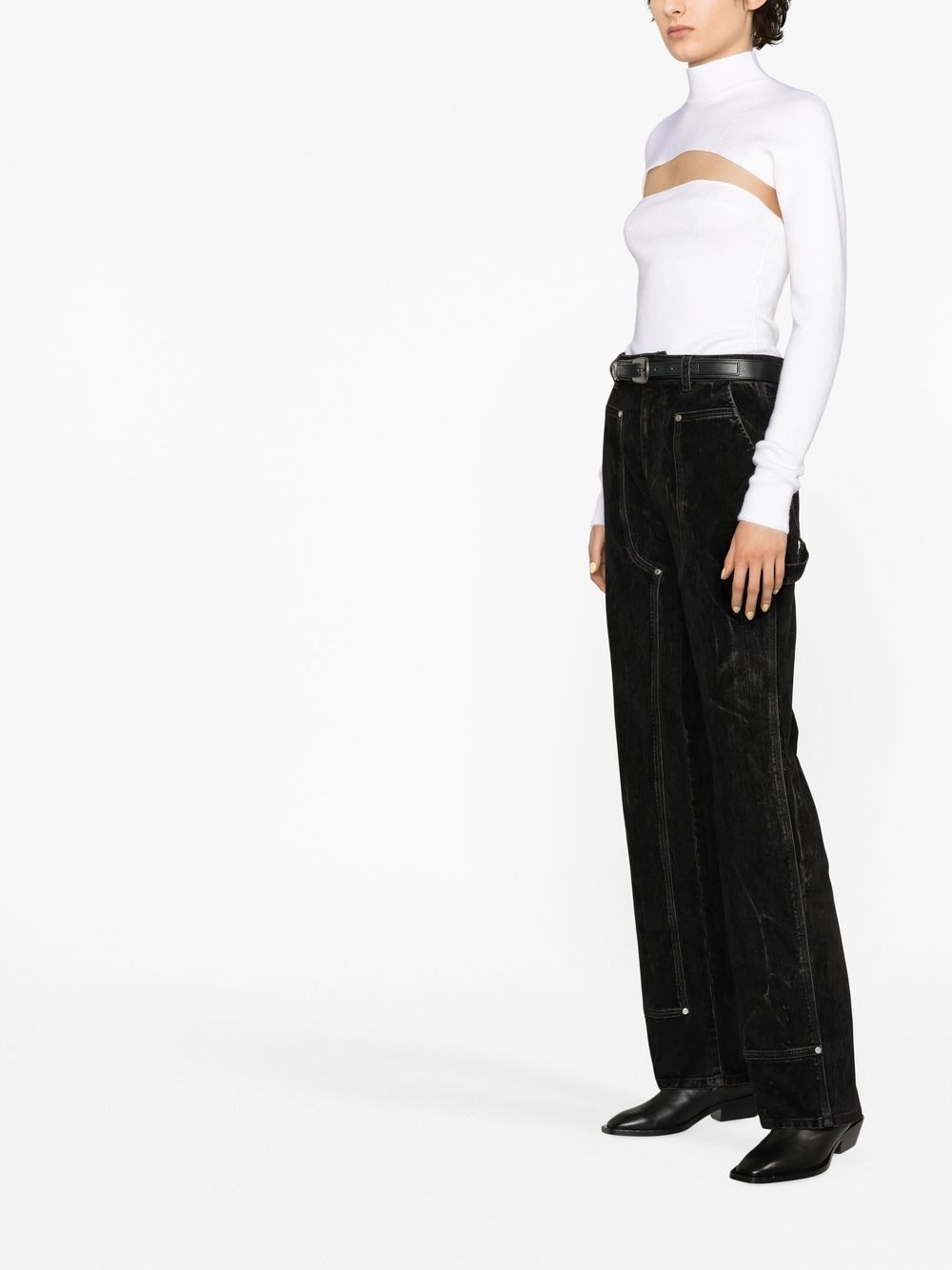 straight-leg denim jeans - 4