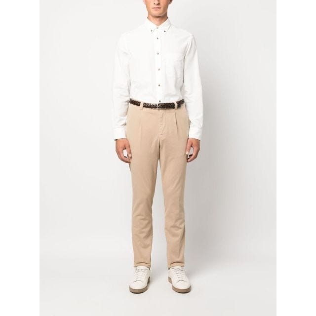 Tapered twill chino trousers - 2