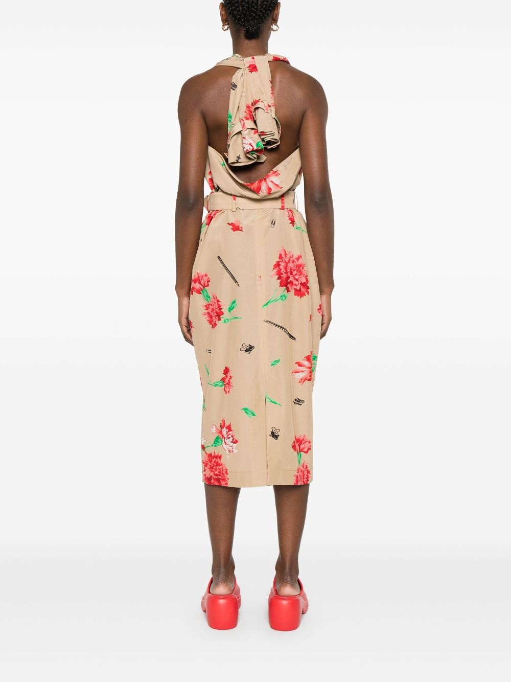 belted midi dress - 4