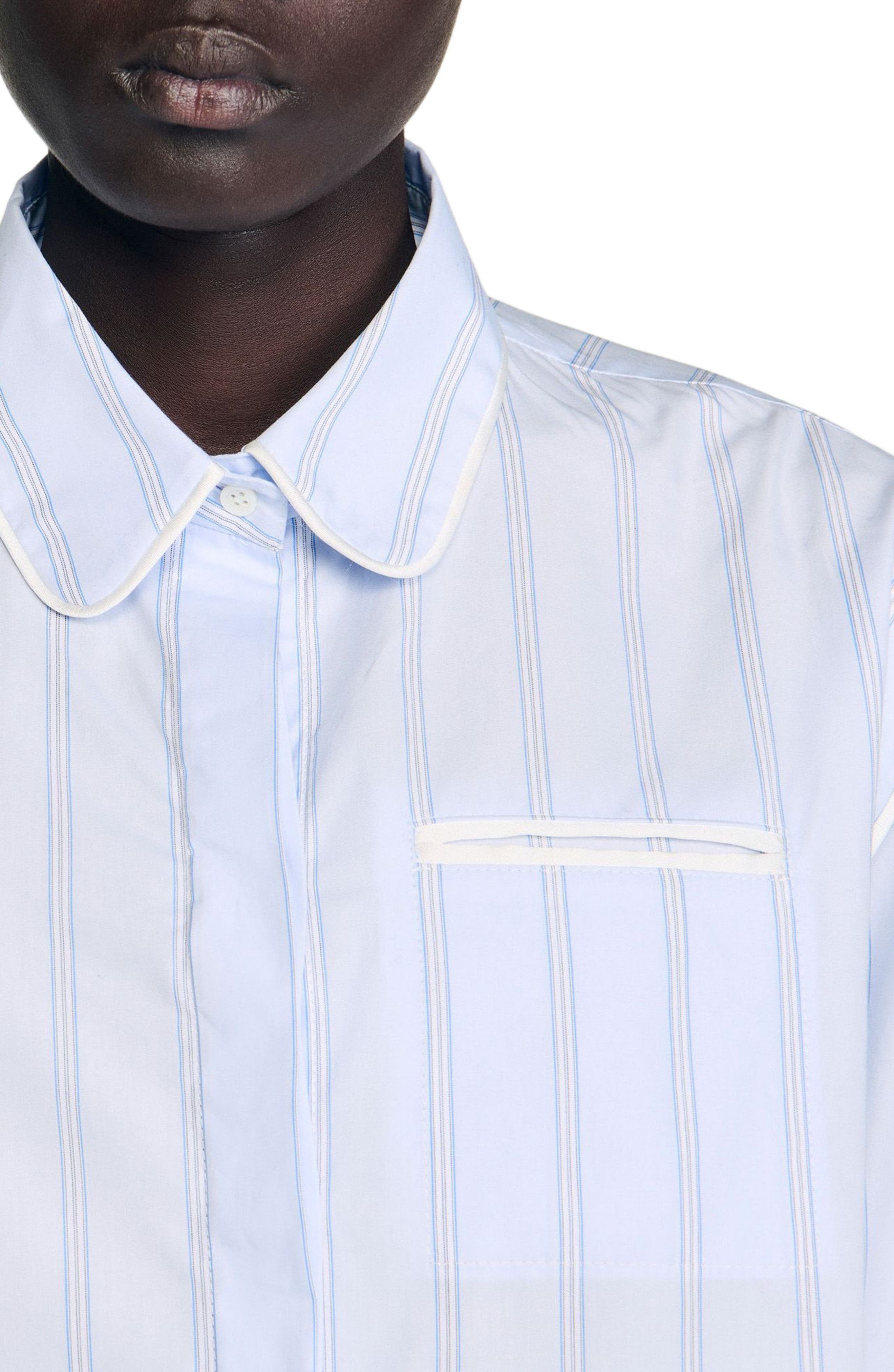 SANDRO Striped shirt in Sky Blue at Nordstrom - 4