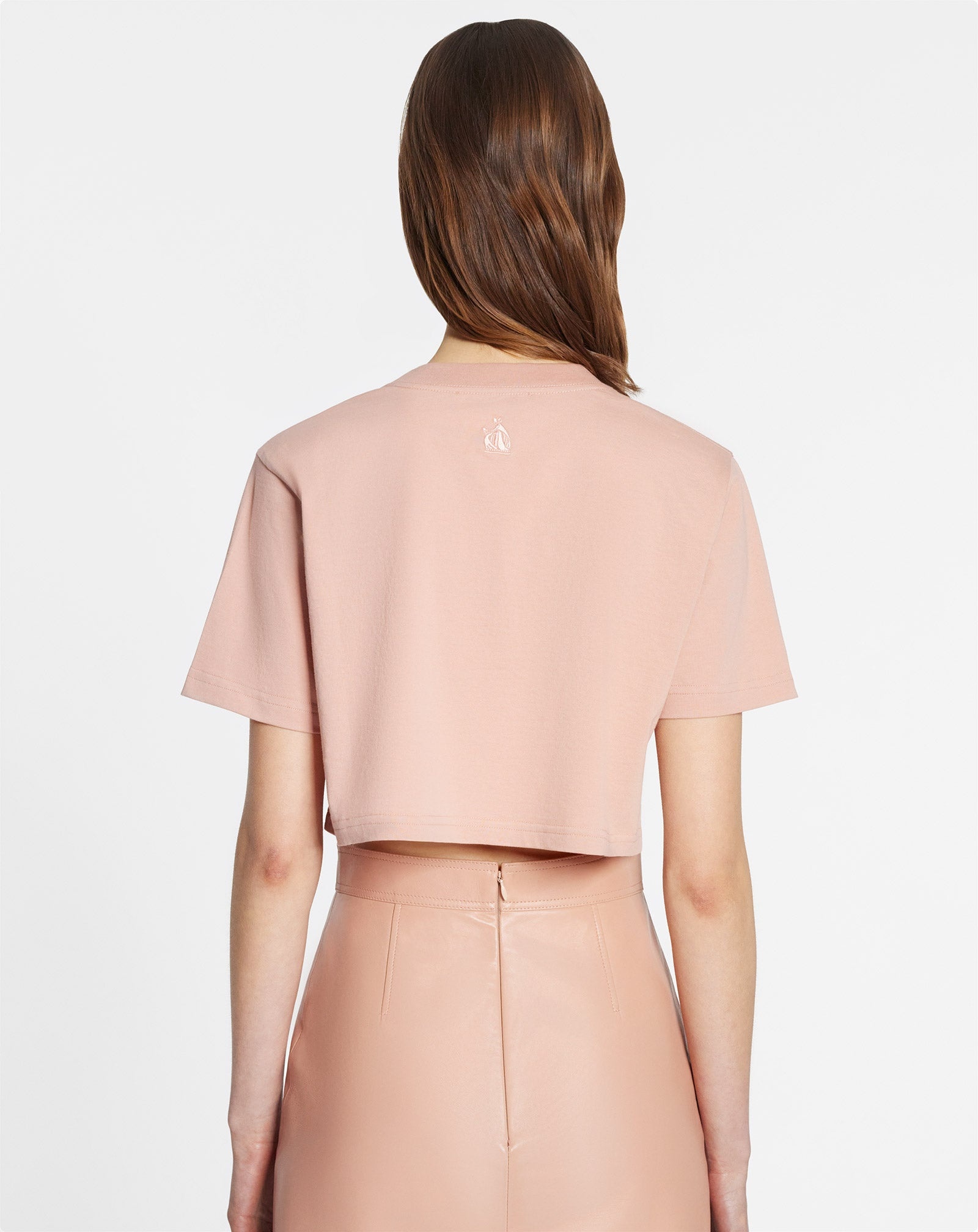 SHORT T-SHIRT WITH LANVIN PARIS EMBROIDERY - 4