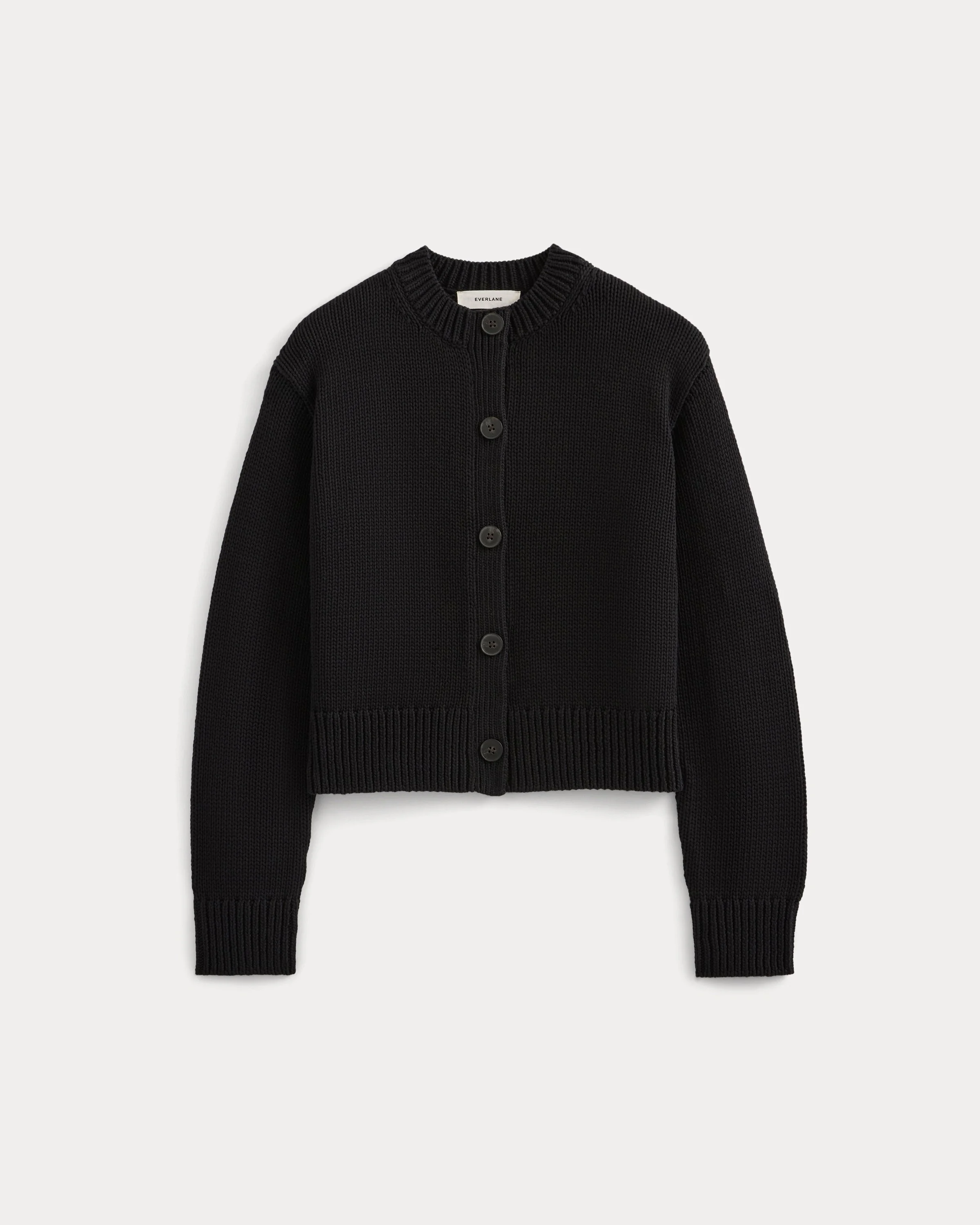 OPEN-KNIT CARDIGAN CREW IN ELEVATED COTTON - 1