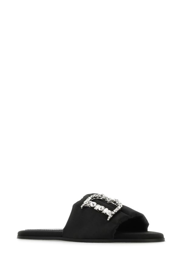 Dsquared Woman Black Satin Slippers - 2