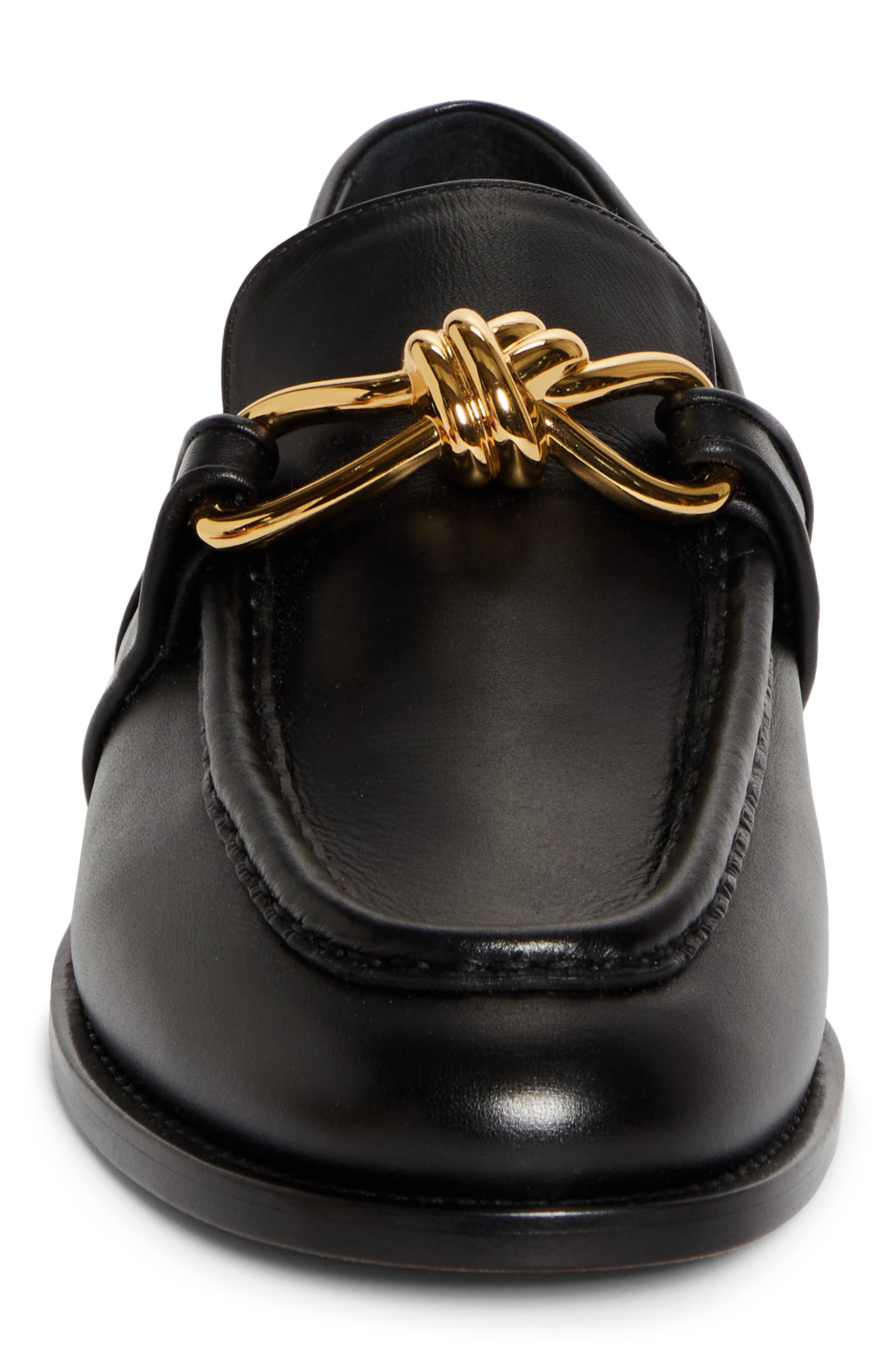 Bottega Veneta Astaire Knot Bit Loafer in 1000 Black at Nordstrom - 4