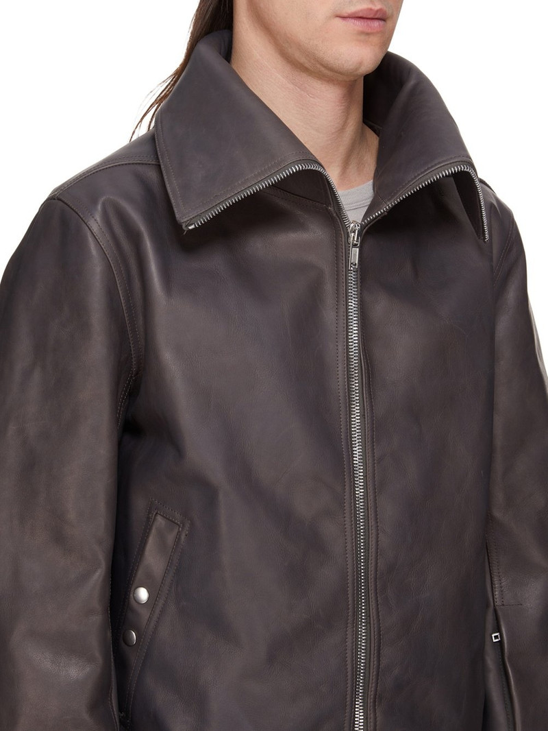 Blixa Dracollar ribbed-cuff leather jacket 4