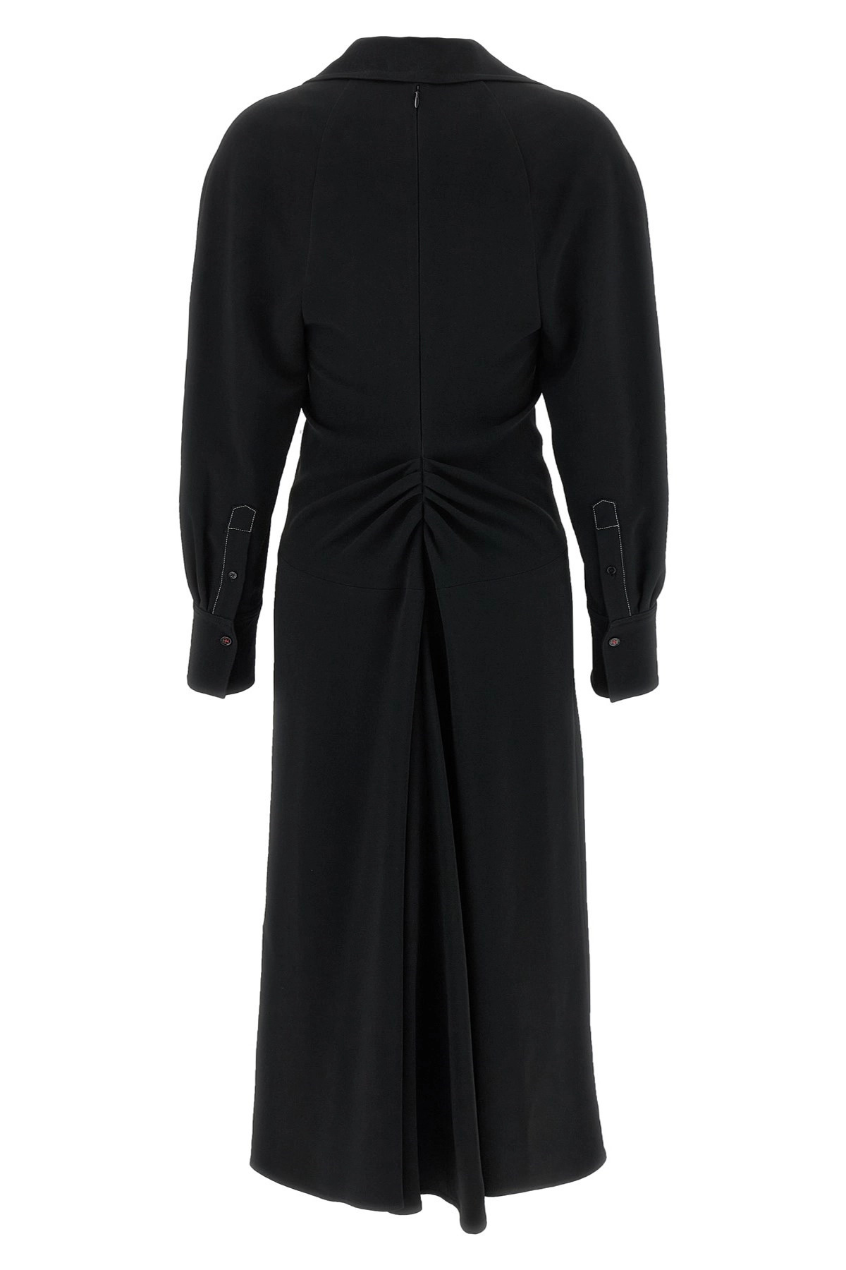 'Long Sleeve Polo Collar Midi' dress - 2