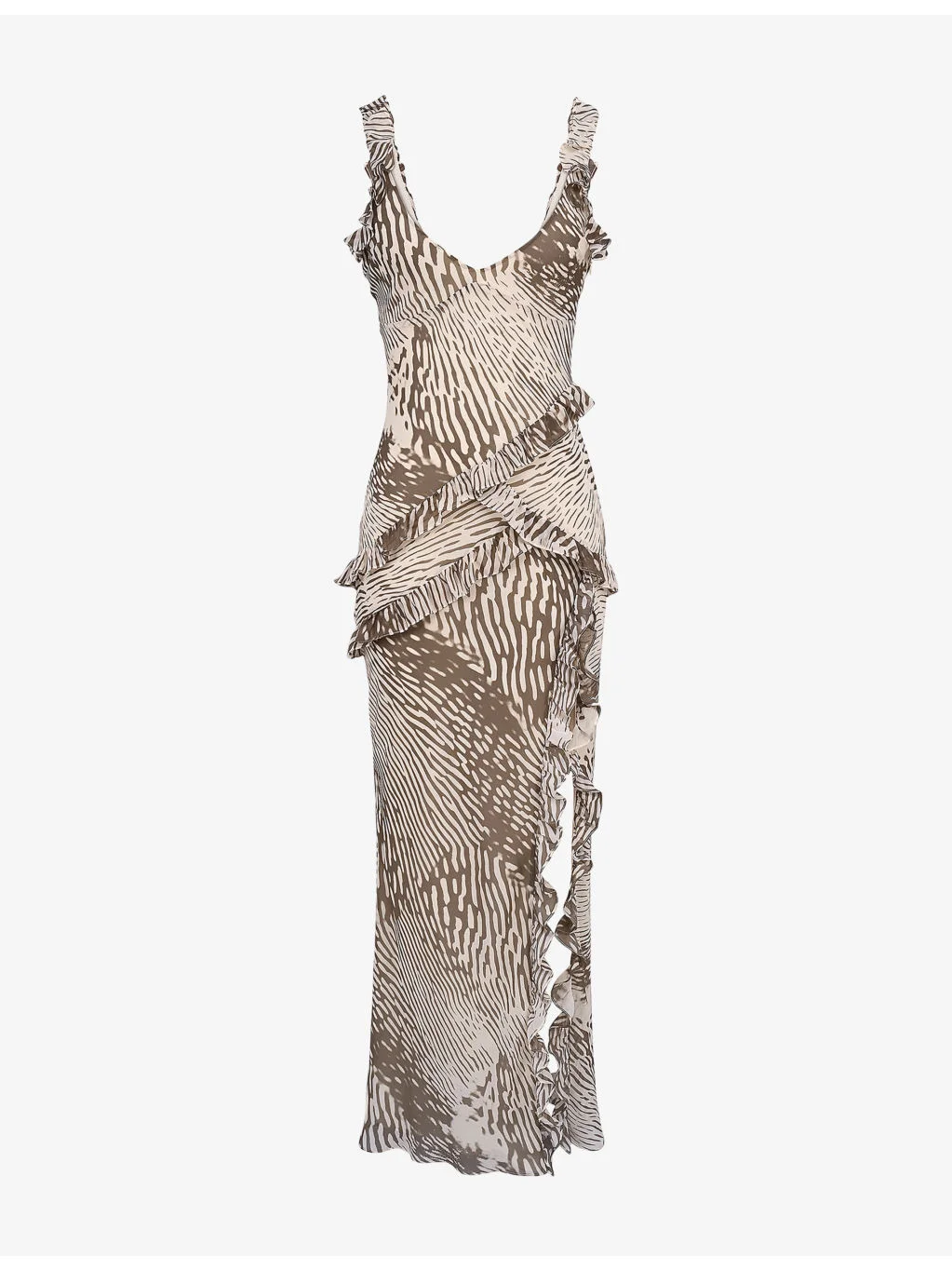 Pixie Ruffled Chiffon Maxi Dress - 1