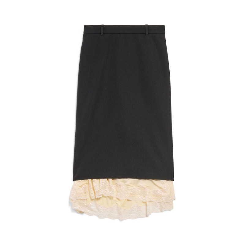 Women's Lingerie Tailored Skirt in Black 1