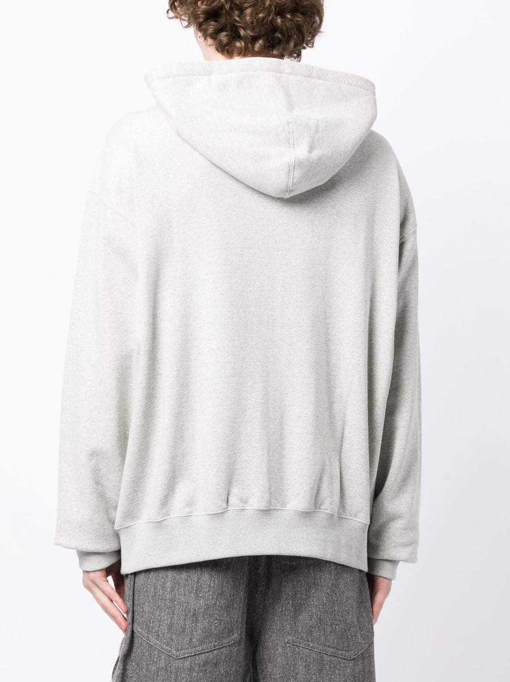 logo-patch cotton cardigan - 4