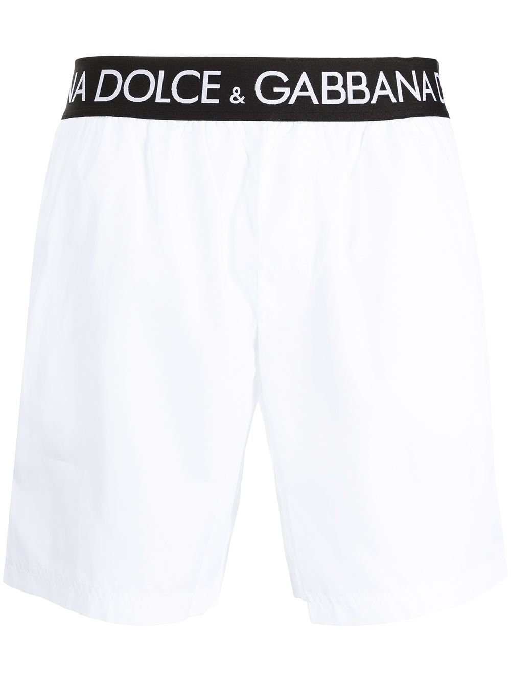 logo-tape slip-on swim shorts - 1