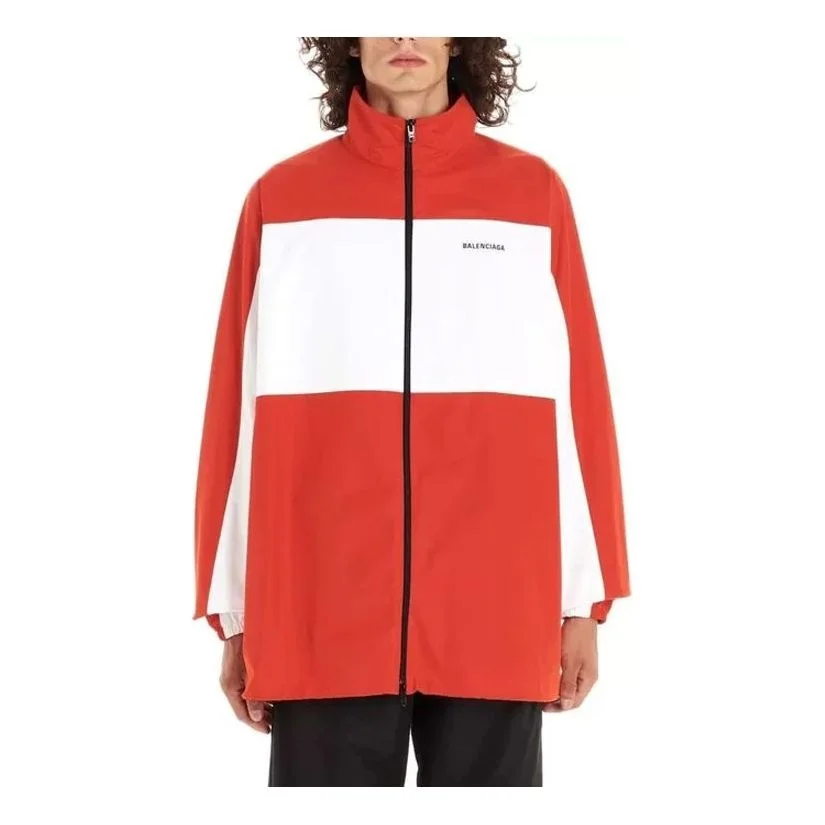 Balenciaga Two-Tone Full Zip Jacket 'Red White' 571434TYB186403 - 1