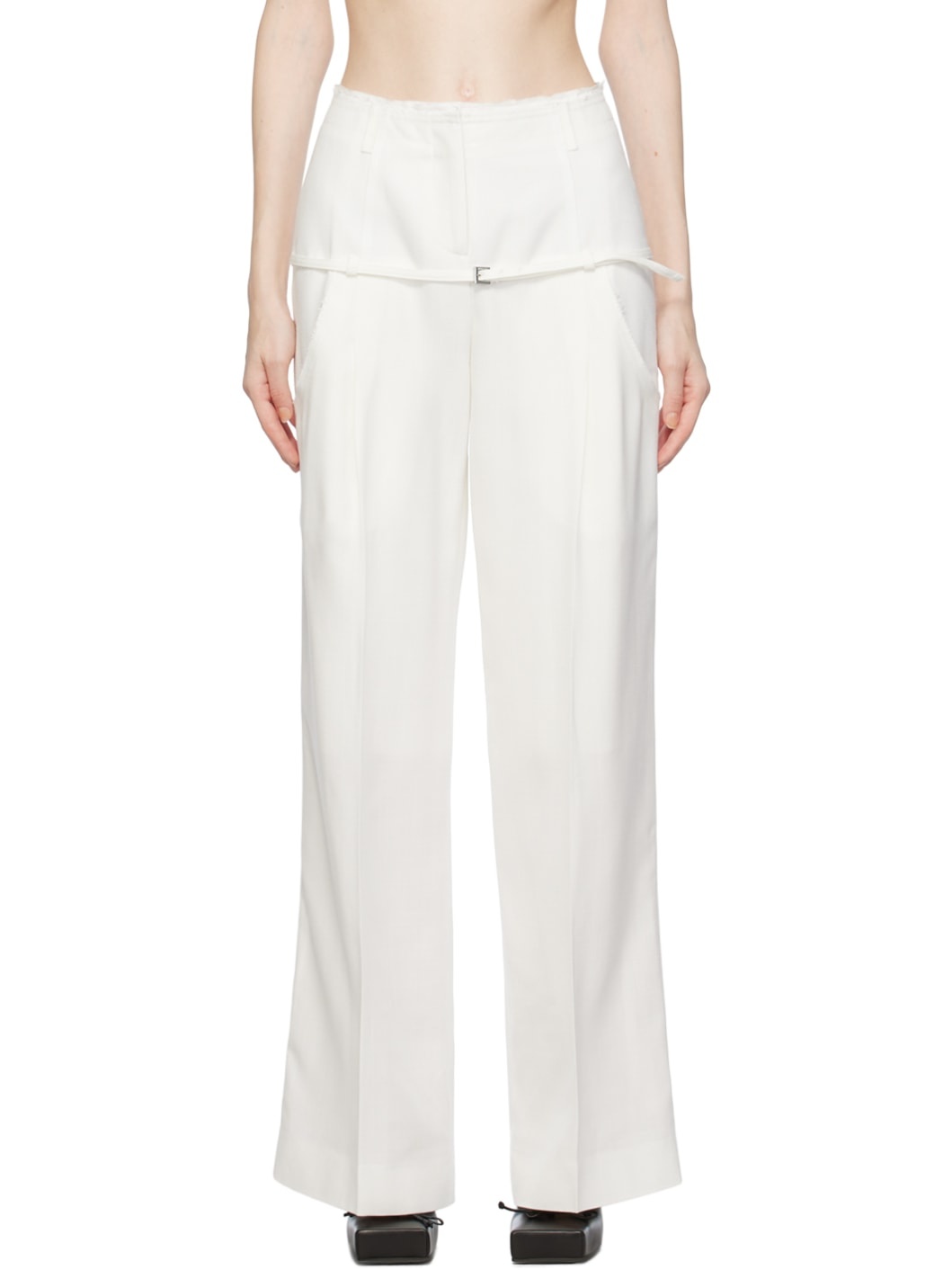 White Le Chouchou 'Le Pantalon Criollo' Trousers - 1