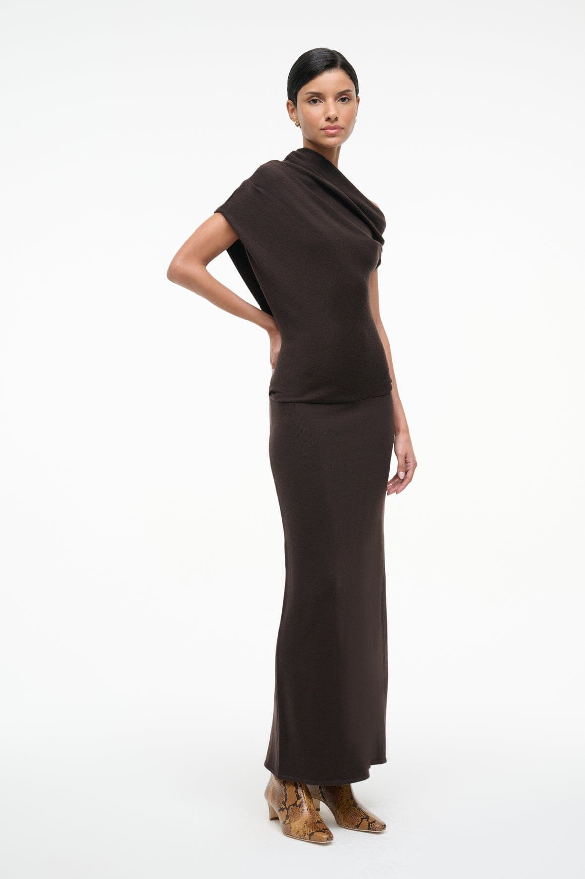 STAUD MABEL DRESS EARTH - 5