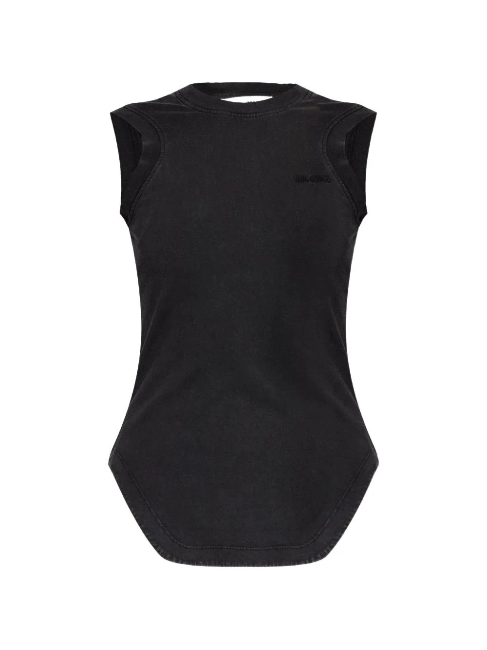 logo-embroidered tank top - 1