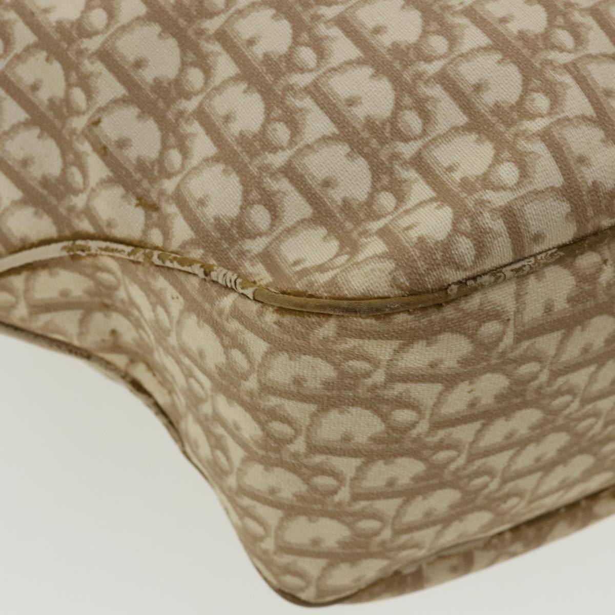 DIOR Trotter Canvas Chain Tote Bag Leather Beige - 16