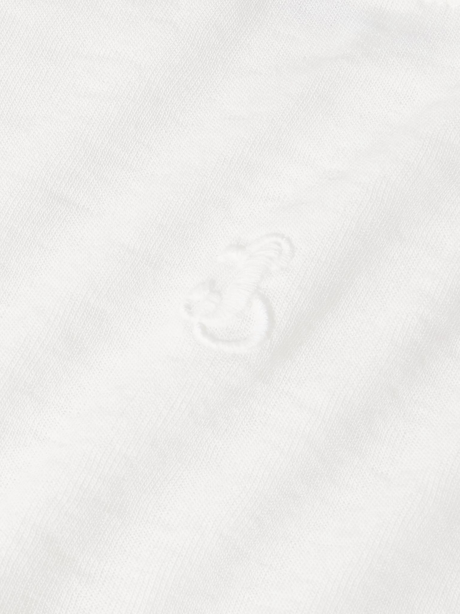 Pack of Three Slim-Fit Logo-Embroidered Cotton-Jersey Tops White - 5