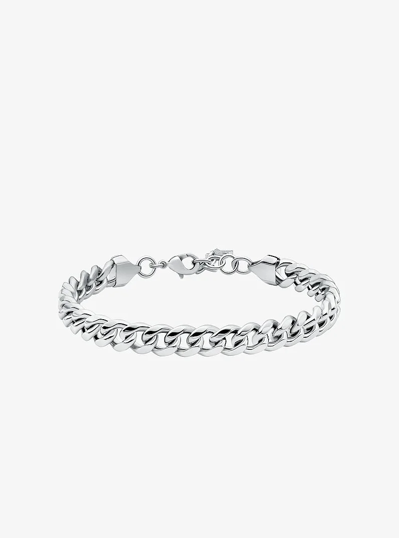 Precious Metal-Plated Brass Curb-Link Chain Bracelet - 1