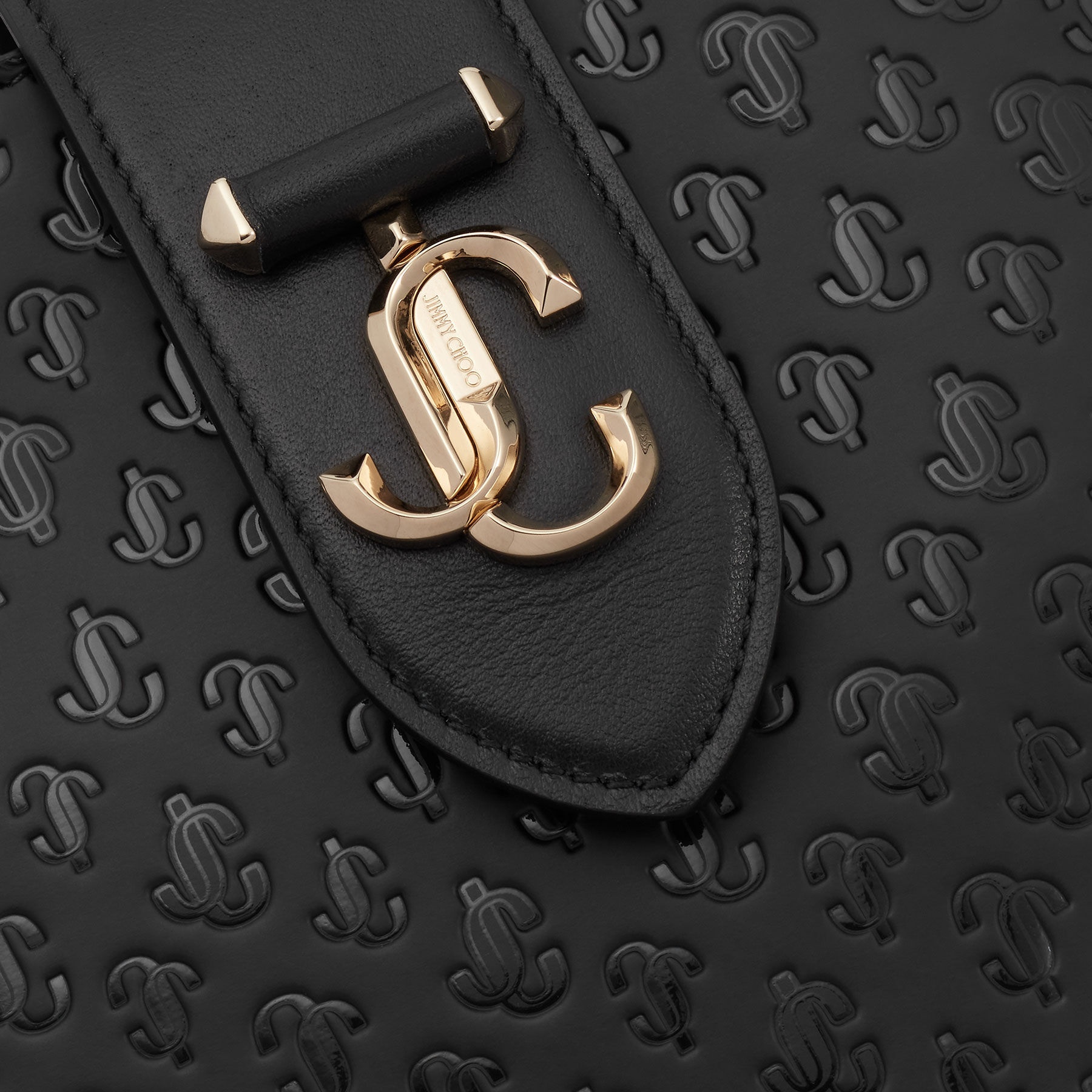 Varenne Tote L
Black JC Monogram Pattern and Leather Tote Bag - 6
