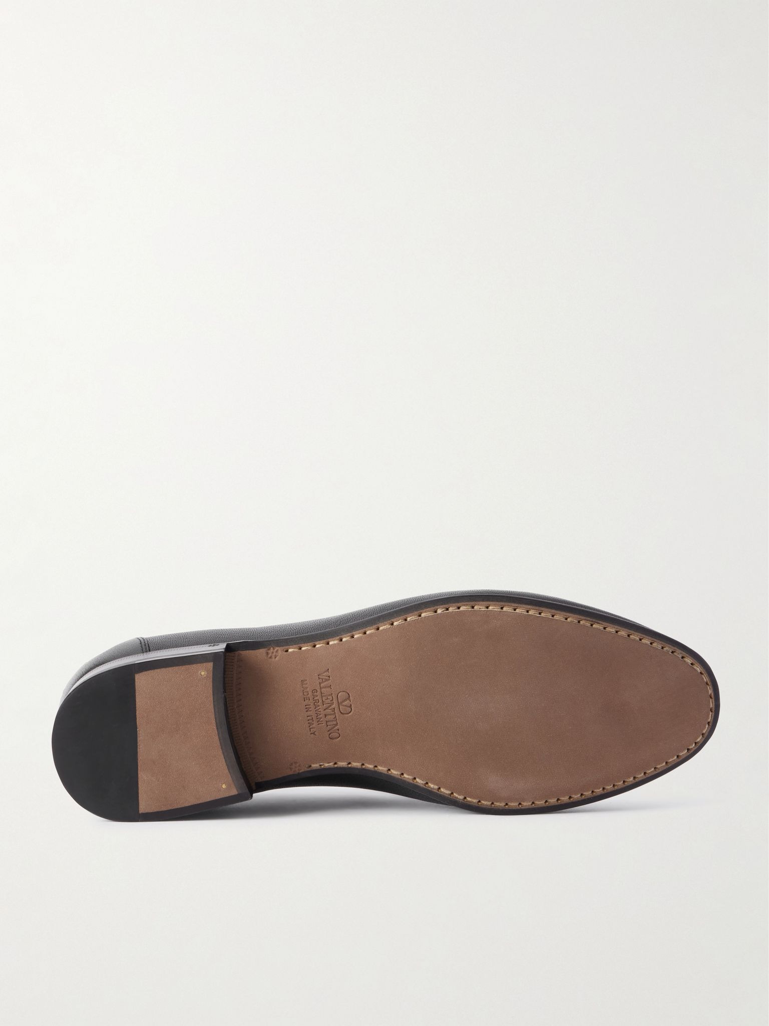 Logo-Embellished Full-Grain Leather Loafers Black - 3