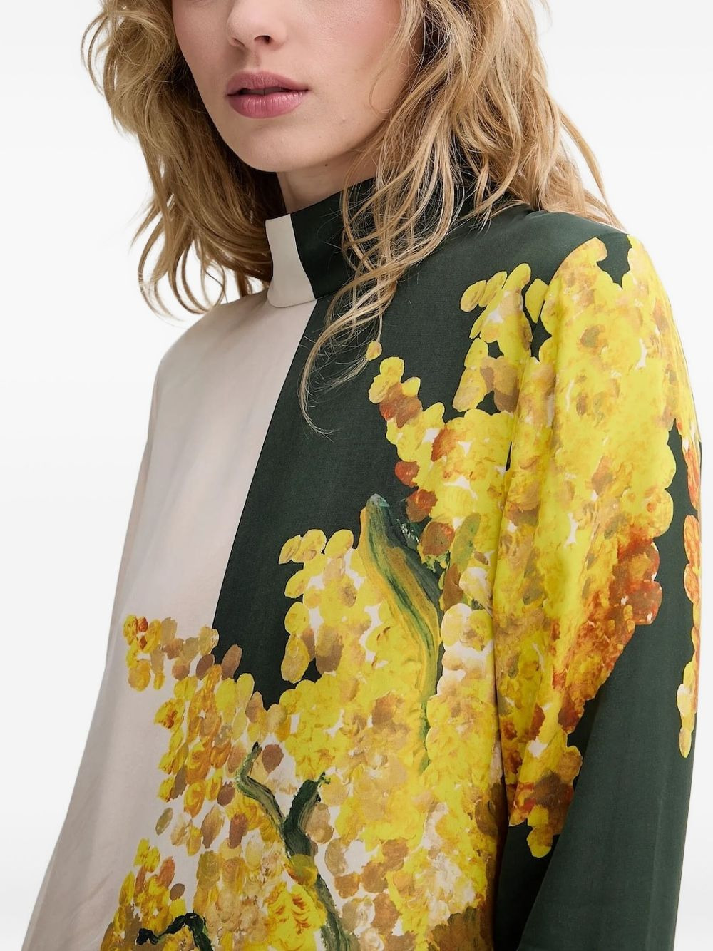 floral-print high-neck dress - 5