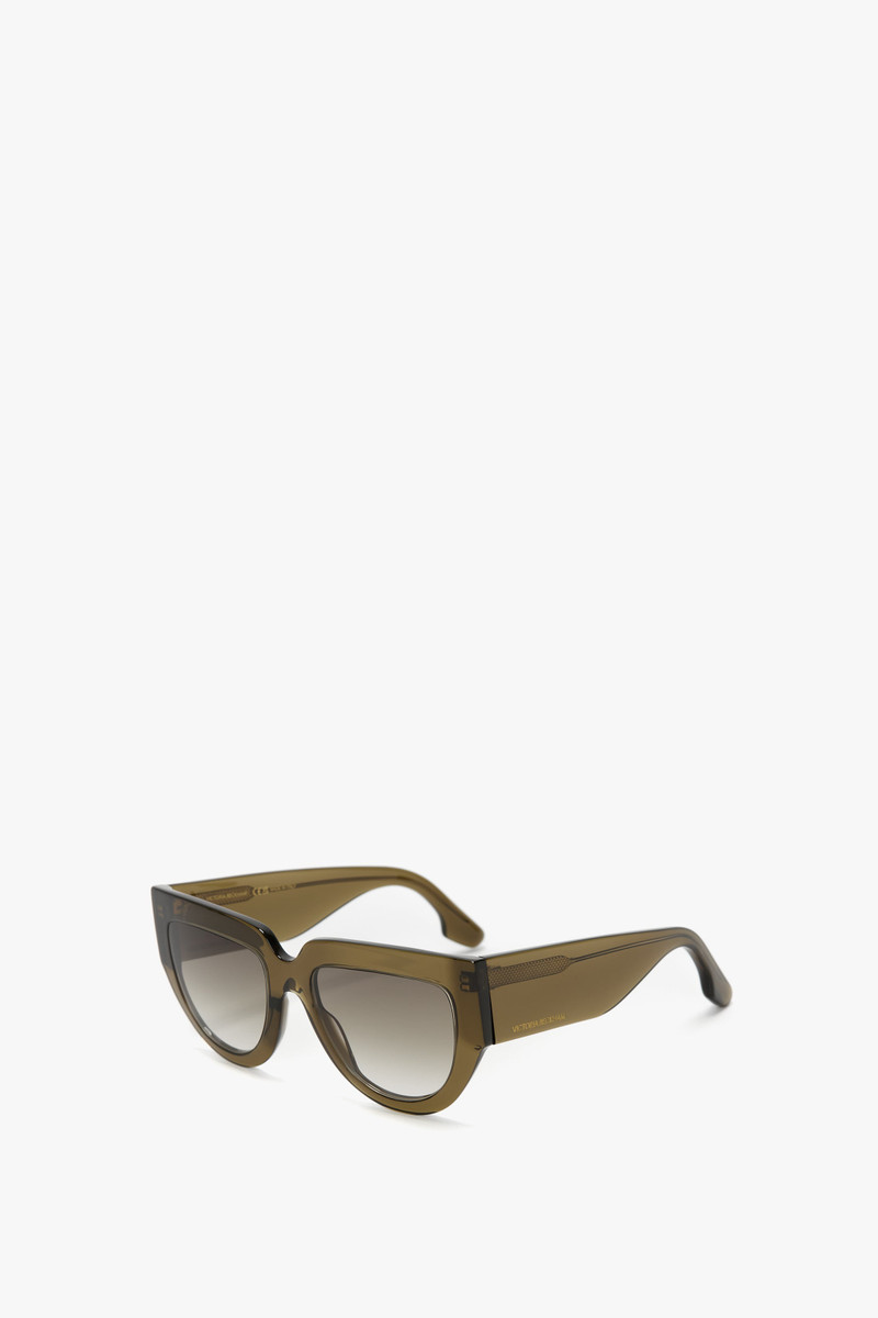 Soft Square Acetate Sunglasses In Khaki 3