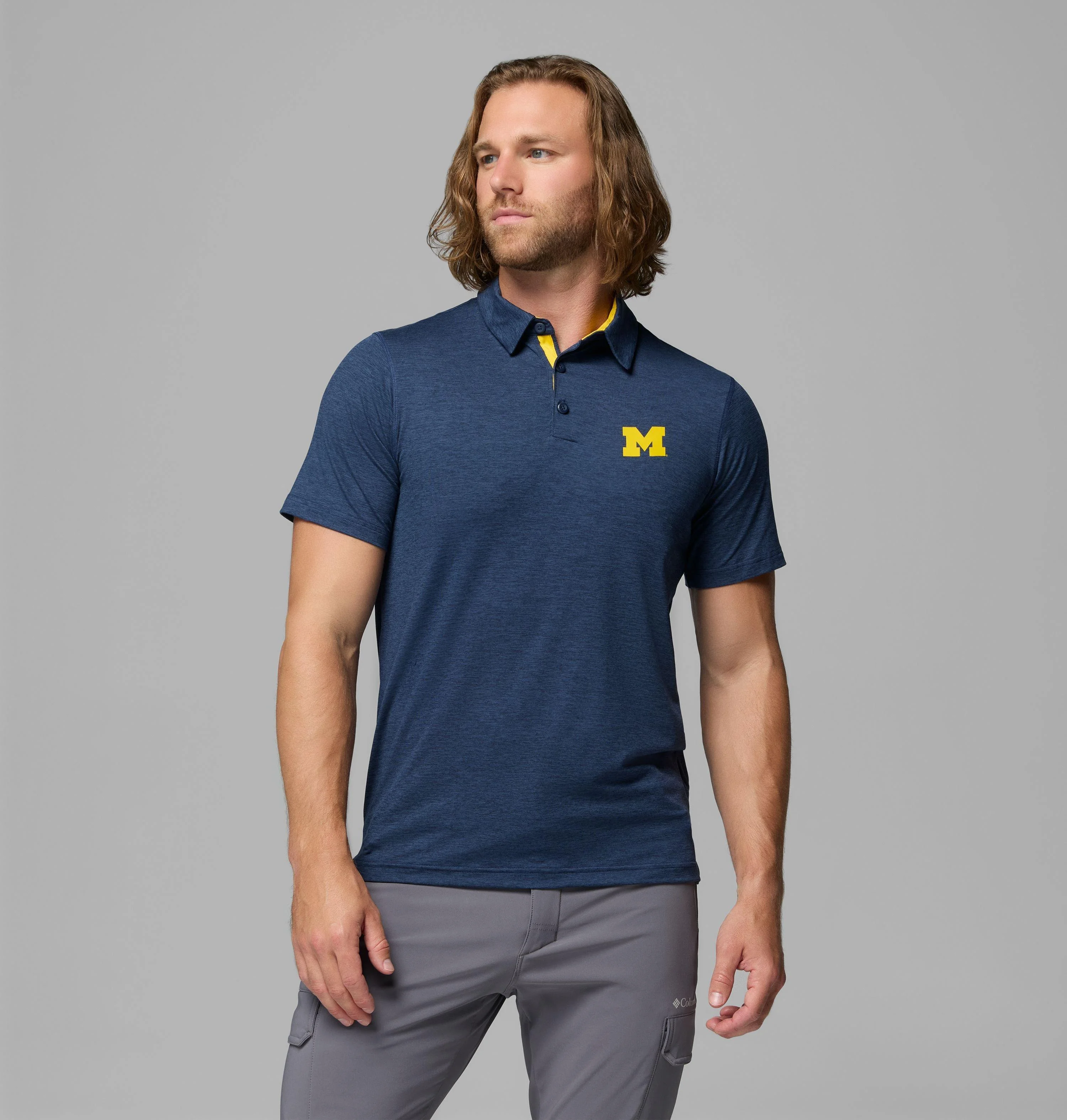 Men's Collegiate Tech Trail Polo - Michigan - 1