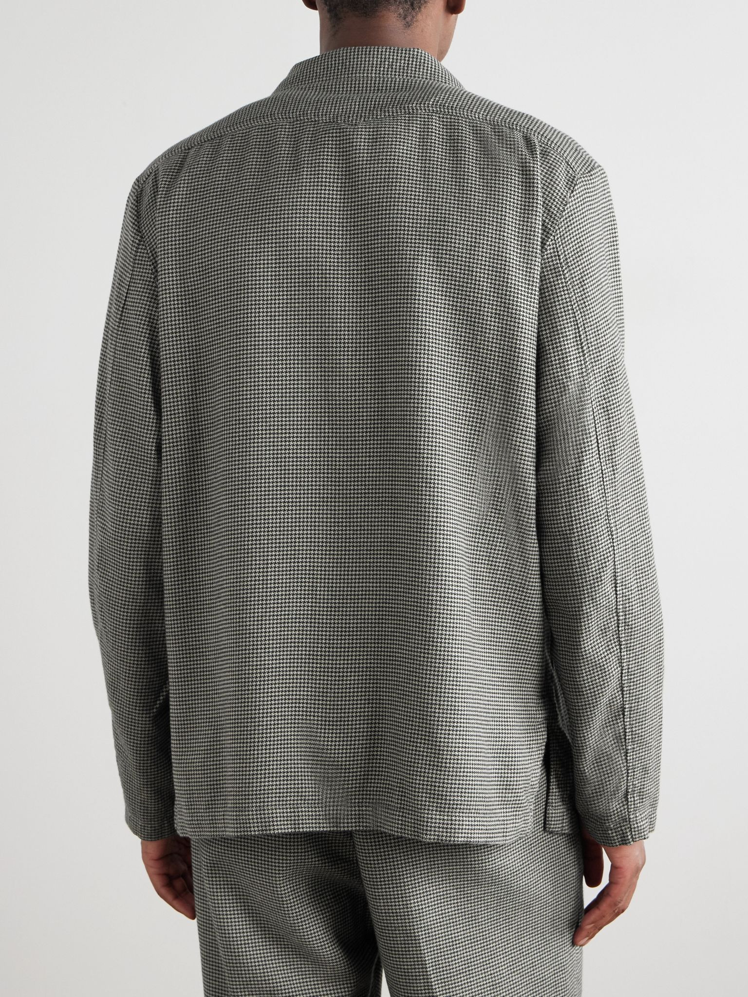 Florida Puppytooth Cotton Overshirt Gray - 3