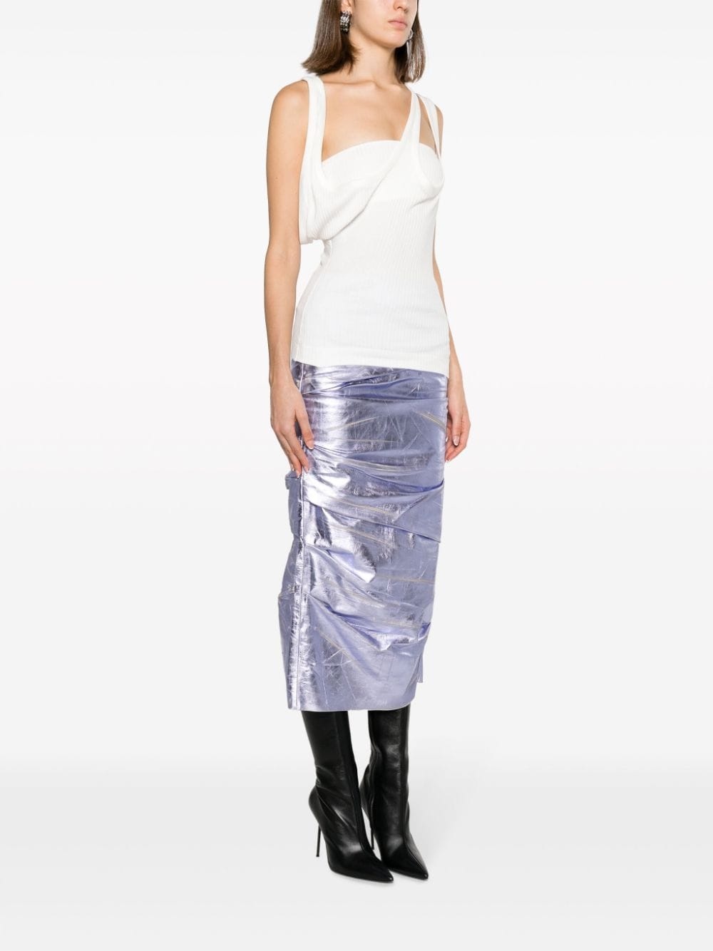 asymmetric ribbed top - 3