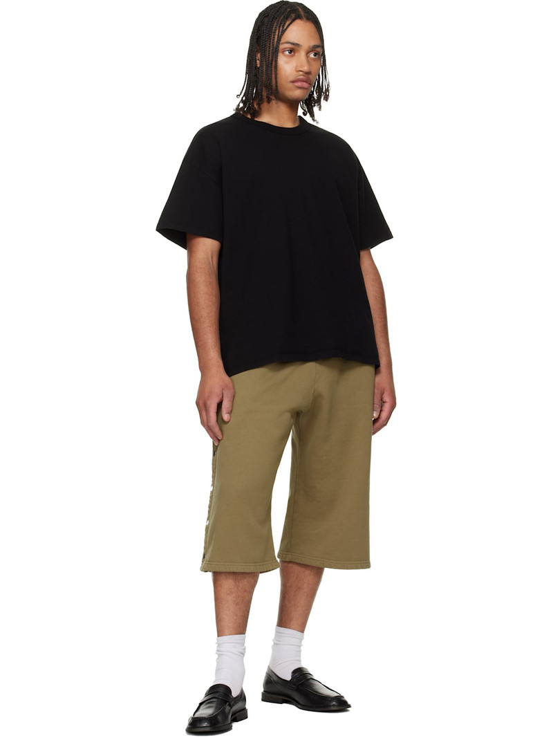 LES TIEN Khaki Part Snap Shorts outlook
