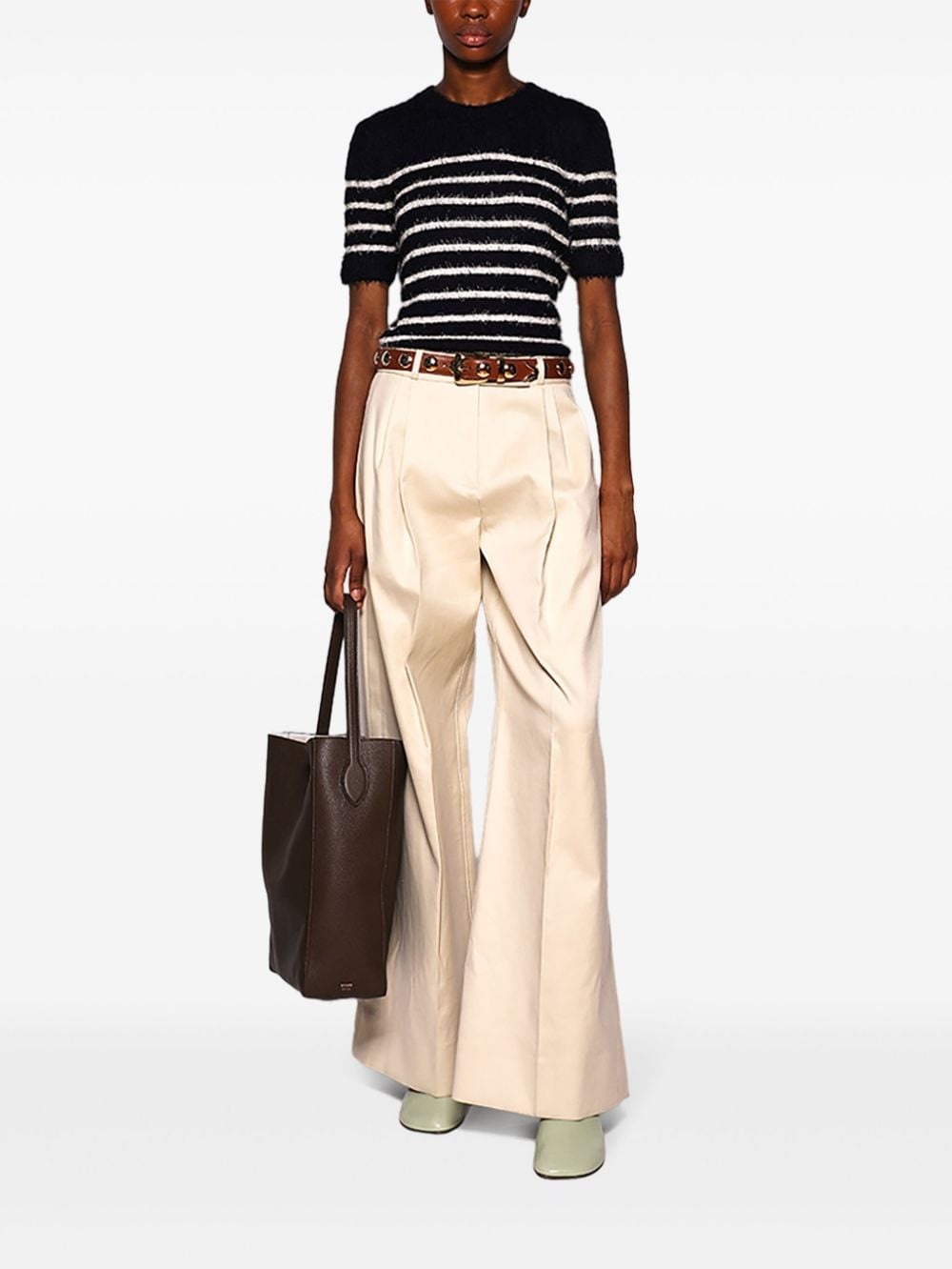striped knitted top - 2