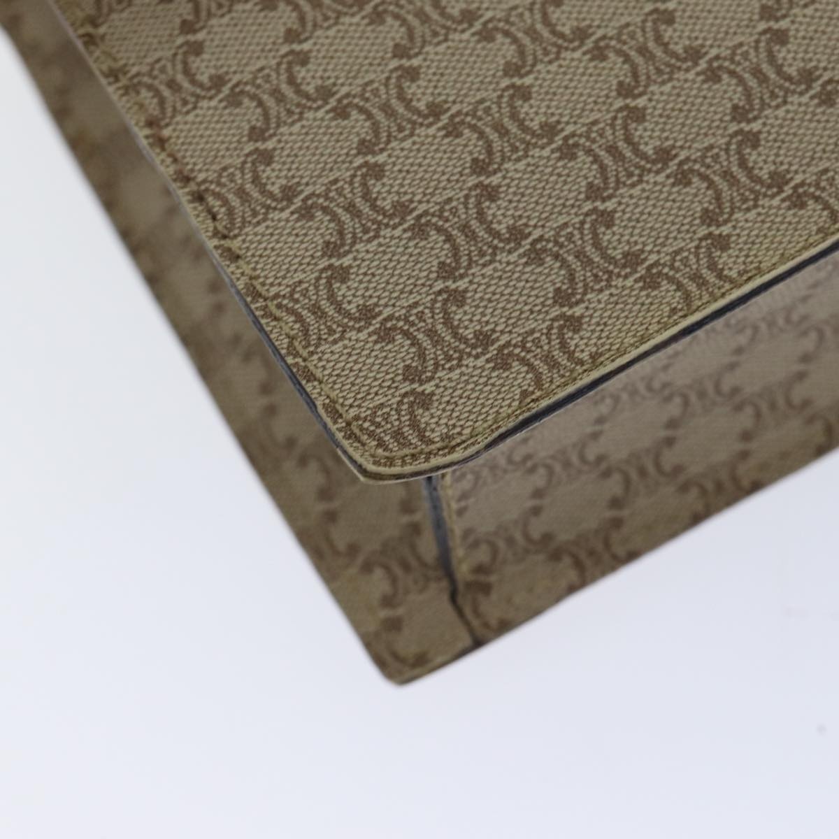 CELINE Macadam Canvas Shoulder Bag Coated Canvas Beige - 15