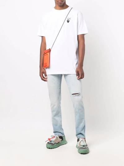 Off-White distressed straight-leg jeans outlook