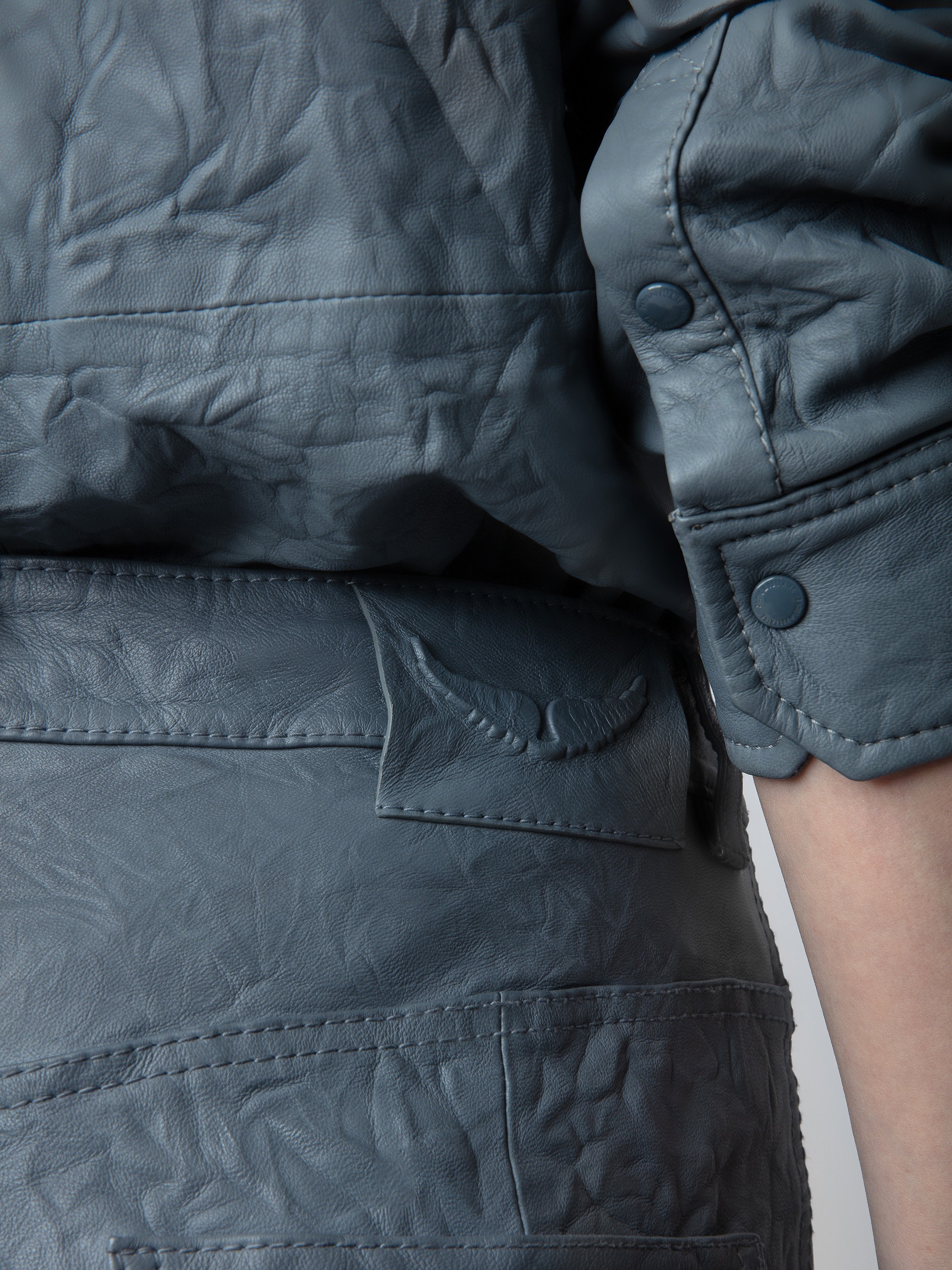 Pistol Crinkled Leather Pants - 4