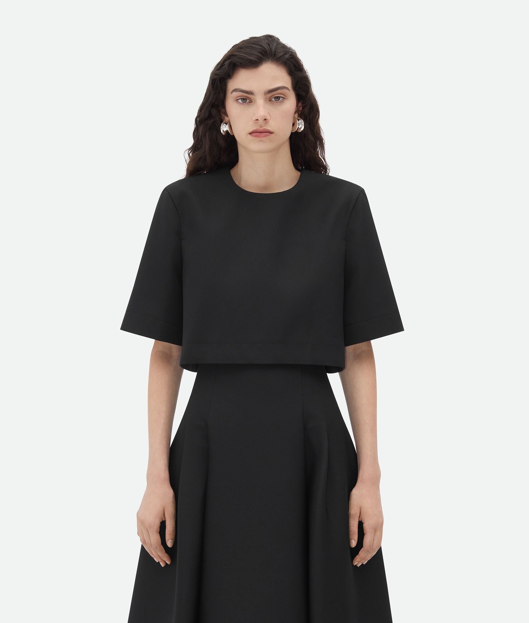 Compact Wool Cropped Top - 1