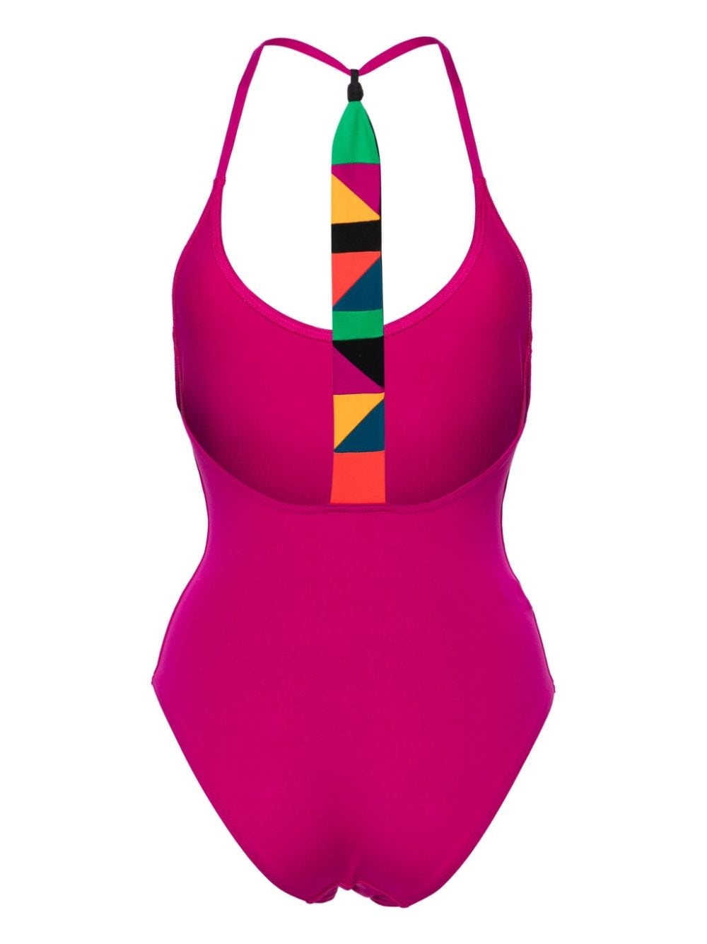 Virtuosa patchwork-strap swimsuit - 2