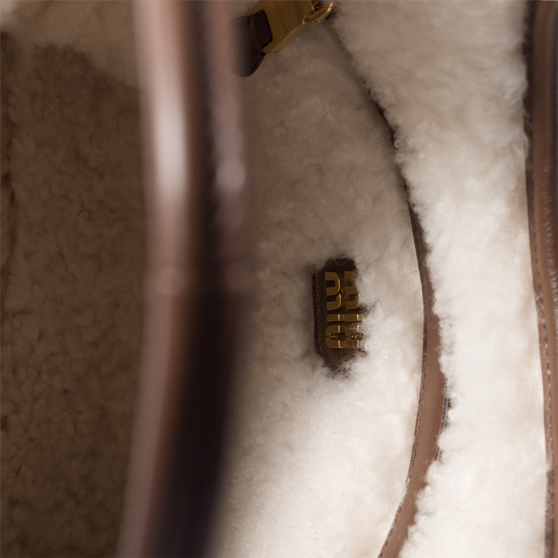 IVY plaid and shearling bag 6