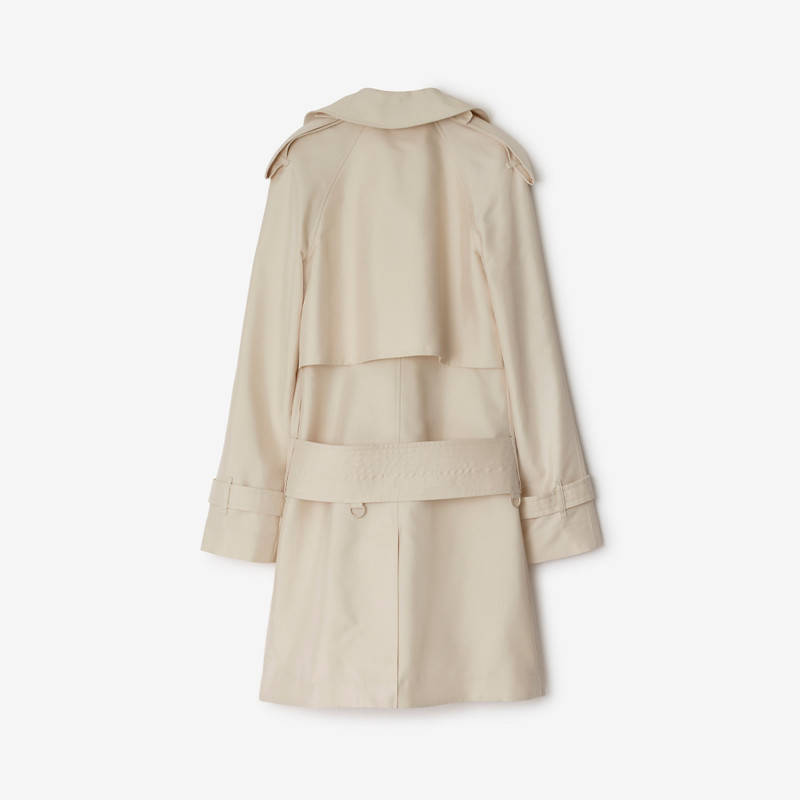 Mid-length Silk Blend Trench Coat 5