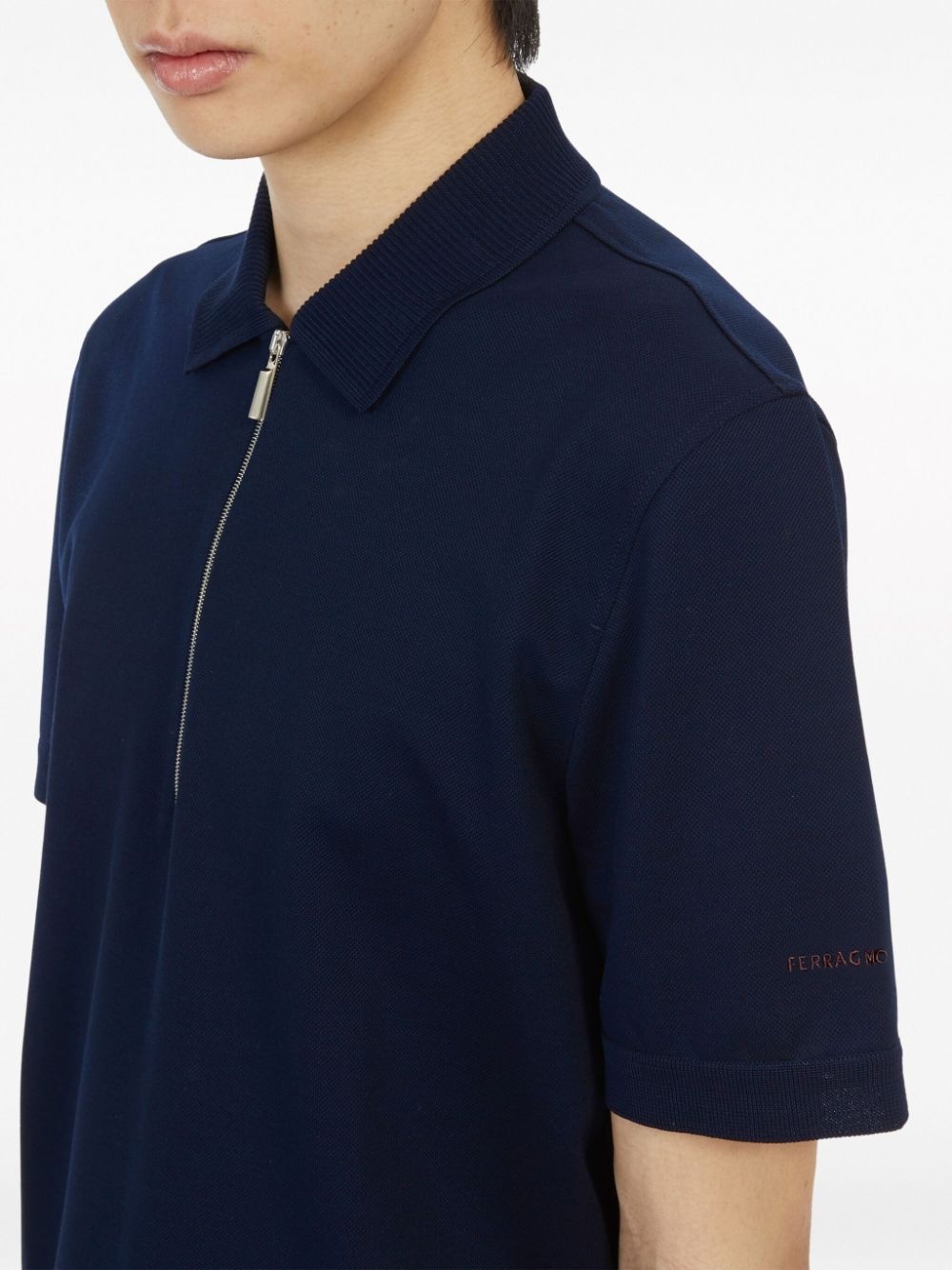 half-zip cotton polo shirt - 5