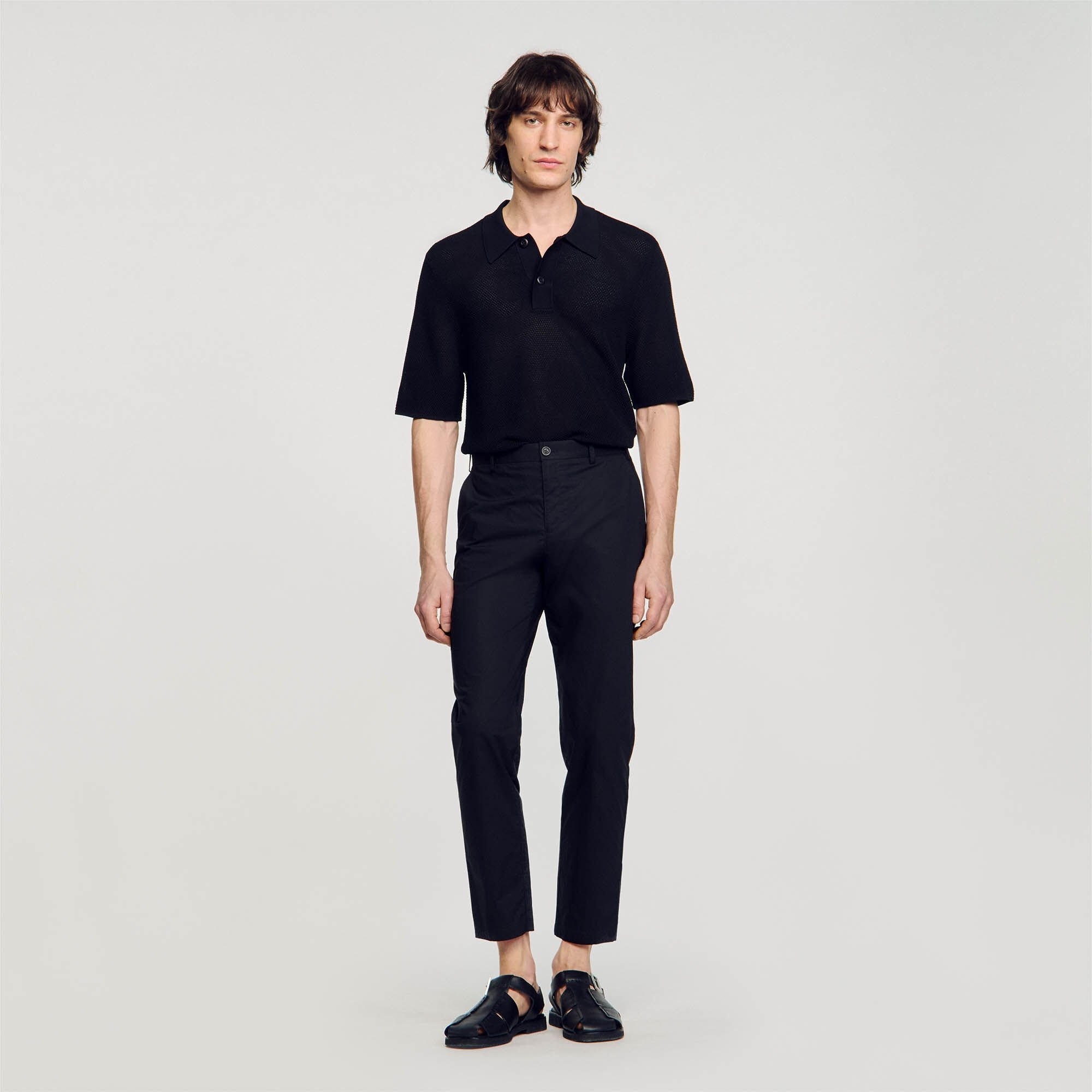 COTTON CARROT-CUT TROUSERS - 3