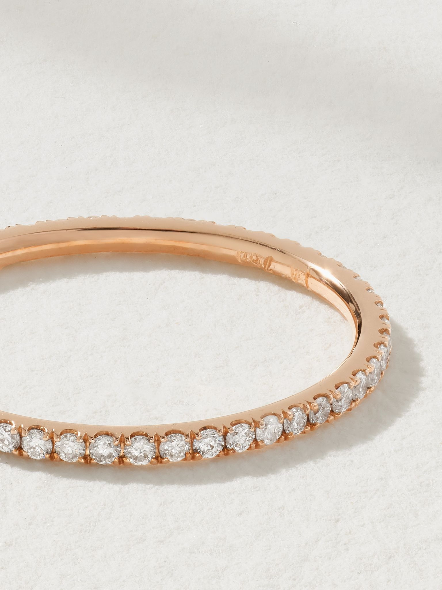 Thread 18-karat rose gold diamond eternity ring Gold - 3
