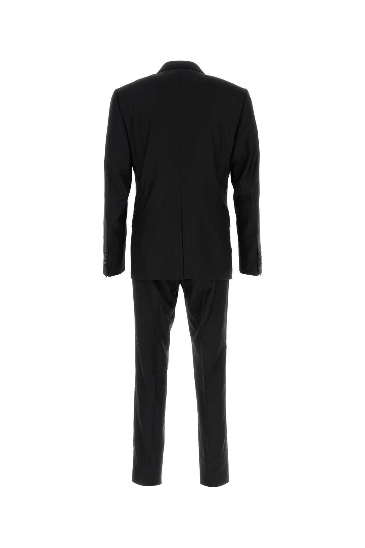 Dolce & Gabbana Men Black Wool Blend Suit - 2