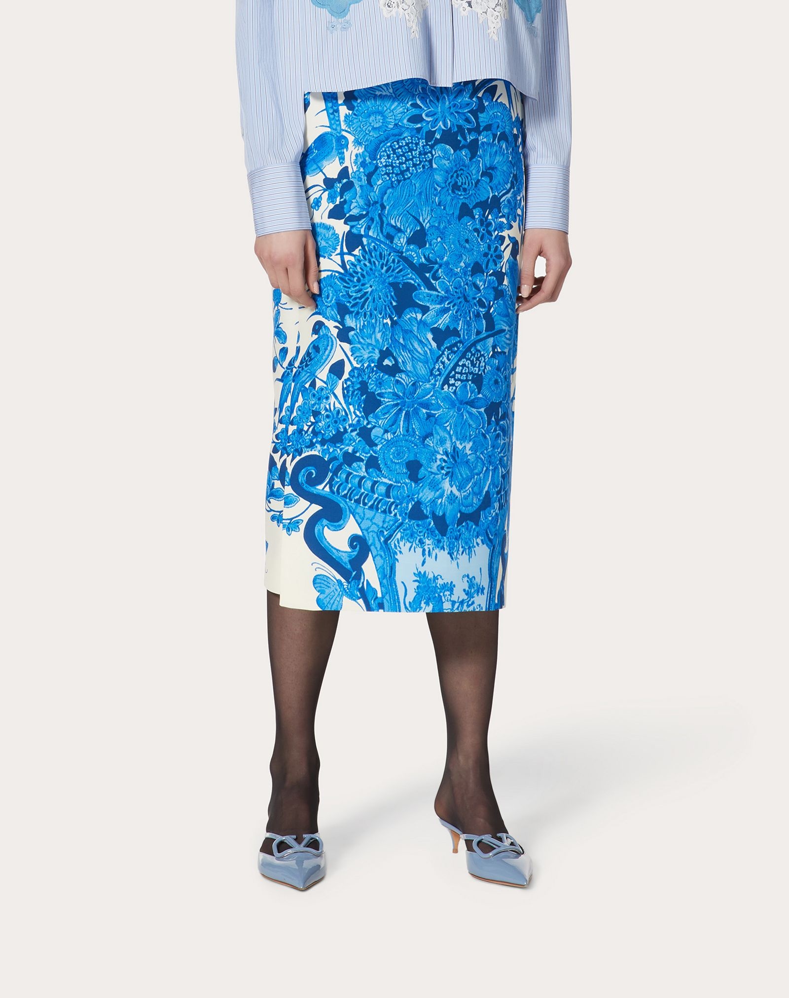 Printed Crepe Couture Skirt - 3