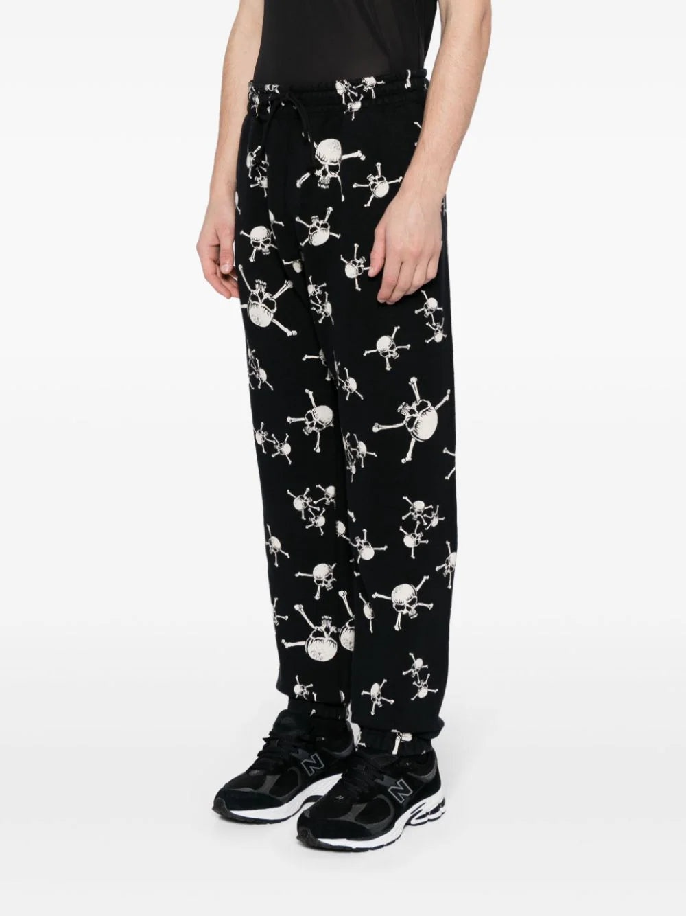 SKULL-PRINT COTTON TRACK PANTS - 3