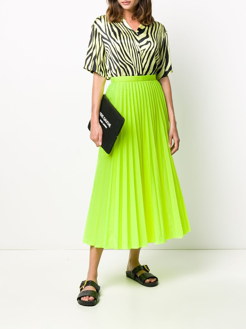 Valentino high-waisted pleated midi skirt outlook