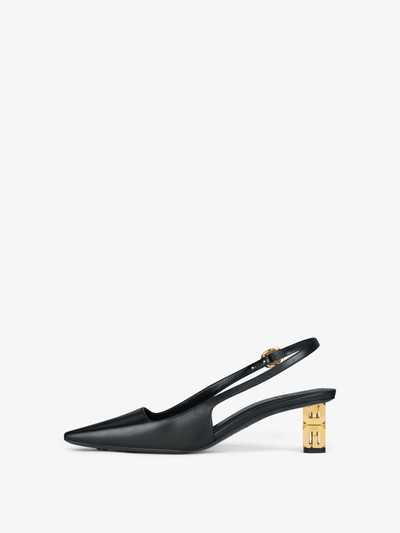 Givenchy G CUBE SLINGBACK PUMPS IN LEATHER outlook