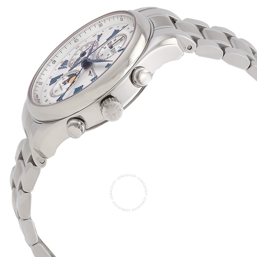 Longines The Longines Master Collection Chronograph GMT Automatic Moon Phase Silver Dial Men's Watch - 2