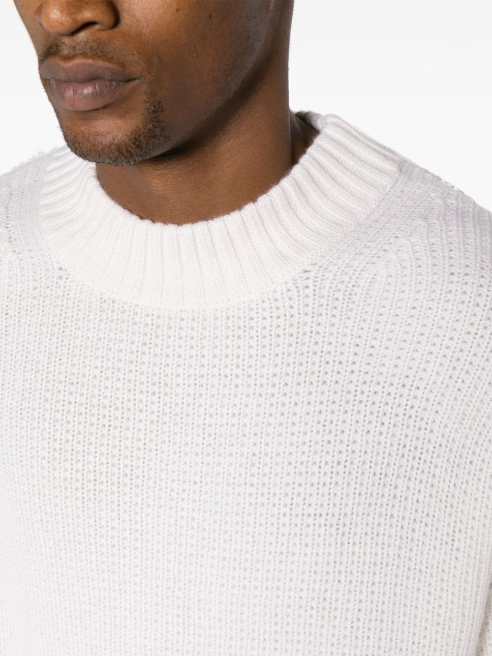 ribbed organic cashmere jumper - 5
